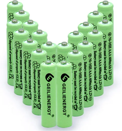 Miniatura 9 de Pilas de luz solar AAA Triple A NIMH 600mAh 1.2V recargables para luces de jardín, control remoto ratones (paquete de 8)