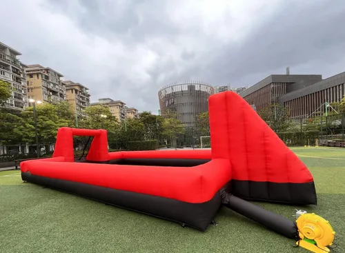 Miniatura 3 de Campo de fútbol inflable para exteriores de 40 x 20 pies, cancha de fútbol y fútbol inflable para juegos escolares, juegos familiares