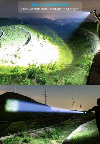 Miniatura 4 de Linterna UV de luz negra, linterna recargable USB con base magnética, luz alta, luz lateral, 7 modos, zoomable, resistente al agua - Linterna LED