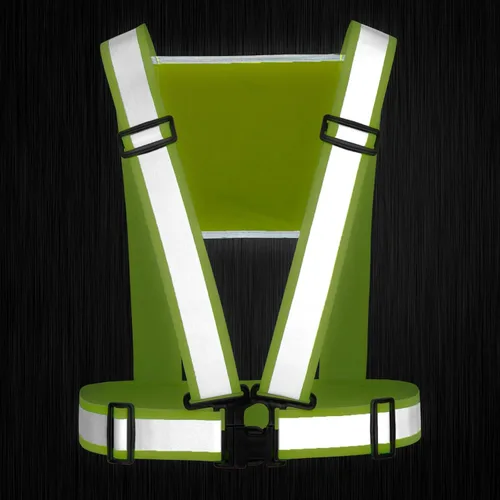 Miniatura 3 de Chaleco de seguridad personalizado correas ligero ajustable de alta visibilidad reflectante chaleco de seguridad construcción exterior Amarillo-b