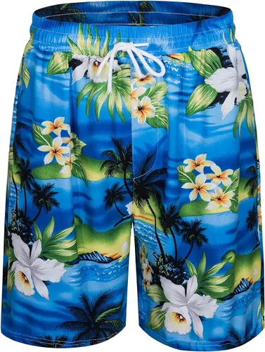 Miniatura 4 de TUNEVUSE Camisa hawaiana de manga corta para hombre, trajes con estampado de flores, conjuntos tropicales de 2 piezas, camisas y pantalones cortos