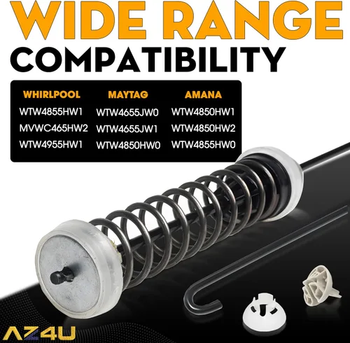 Miniatura 2 de W11217817 Kit de varilla de suspensión de arandela reemplaza W11159470 W11226768 para Whirlpool, Maytag, Amana, Kenmore Washer WTW4855HW1 MVWC465HW2