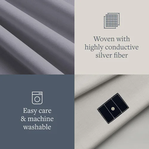 Miniatura 5 de Sábana ajustable GroundLuxe de fibra de plata 10% orgánica