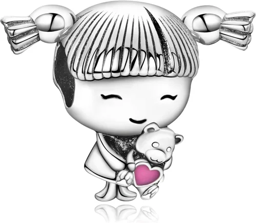 Dijes de plata de ley 925 para pulseras y collares, dijes colgantes de familia de ratones de amor, abalorios, joyería de regalo para mujeres y