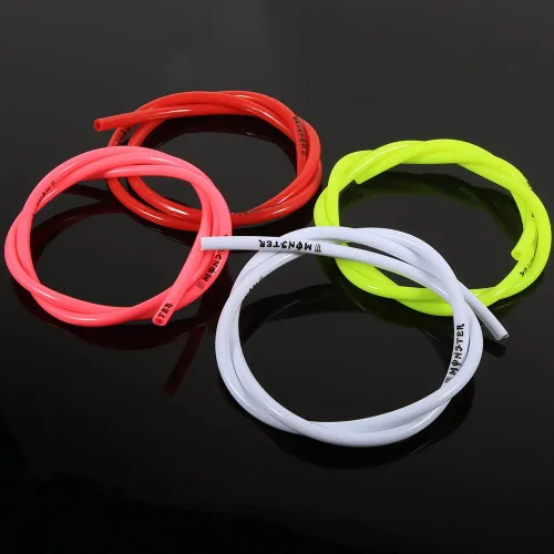 Miniatura 2 de Keenso Tubo de manguera de gasolina de 1/4 pulgadas, 3 pies para motocicleta, motocross, ATV, motos de nieve, PWC, moto de agua, poliuretano (rojo)