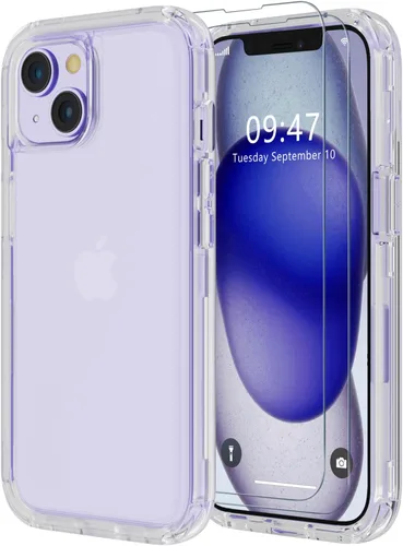 Miniatura 9 de Diverbox Funda para iPhone 15 [a prueba de golpes] [a prueba de caídas] [protector de pantalla de vidrio templado], funda de protección resistente