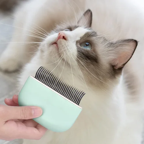 Miniatura 5 de Peine para gatos, cepillo para pelar y arreglar, depilación masajeadora, peine de concha para gatos, perros, cachorros, conejos, conejos, fácil