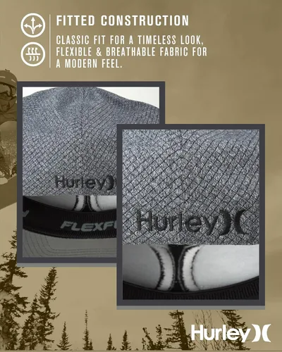 Miniatura 19 de Hurley Gorras para hombre - One & Only Flexfit Textures Cap - Sombreros ajustados para hombre, S-XL