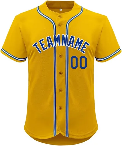 Miniatura 94 de Camiseta de béisbol de malla personalizada con botones y número de nombre cosido personalizado para hombres/mujeres/jóvenes