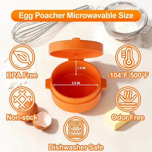 Miniatura 2 de Máquina para hacer mordeduras de huevos para microondas, olla de huevos para sándwich de desayuno, máquina de huevos para huevos revueltos, segura