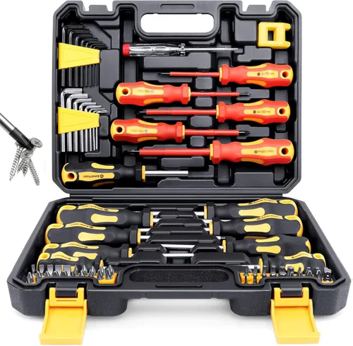 Miniatura 14 de Amartisan Juego de destornilladores magnéticos de 15 piezas, 5 puntas ranuradas Phillips y juego de destornilladores aislados (1000 V), agarre