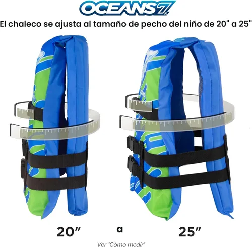 Miniatura 5 de Aqua Oceans 7 Life Jacket for Kids - US Coast Guard Approved Life Vest for Infant, Child & Youth Boys and Girls, Open-Side PFD for Boating, Swimming