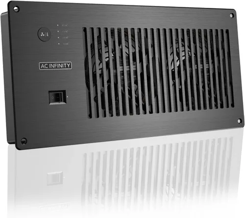 Miniatura 18 de AC Infinity AIRPLATE T8, sistema silencioso de refrigeración doble ventilador de 6" con control de termostato, para gabinetes AV de cine en casa