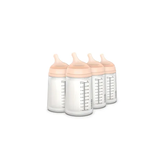 Miniatura 12 de Suavinex Zero Zero - Biberón anti cólico para bebé, marca española de biberones no 1, minimiza el rechazo del biberón y la confusión del pezón, Claro