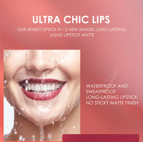 Miniatura 8 de URQT Juego de 12 delineadores de labios y lápiz labial, 6 lápices labiales líquidos mate aterciopelados + 6 delineadores de labios suaves a juego
