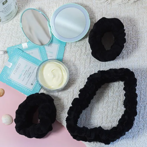 Miniatura 5 de FROG SAC Diadema de Spa Esponjosa y Muñequeras para Lavado Facial, Diademas Suaves para Cuidado de la Piel para Mujeres, Accesorios Suaves
