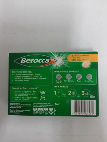Miniatura 2 de Berocca Energy Vitamin B & C Mango & Orange Flavour efervescentes tabletas 45