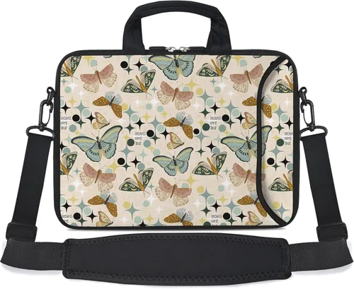 Miniatura 21 de RICHEN - Bolso cruzado con asa para laptops, iPads, libros electrónicos y tabletas infantiles, con bolsillo Flores