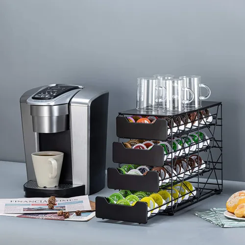 Miniatura 6 de K - Portavasos para mostrador pequeño para Keurig K-cup Holder para Mr Coffee para té (84 cápsulas, 4 niveles)
