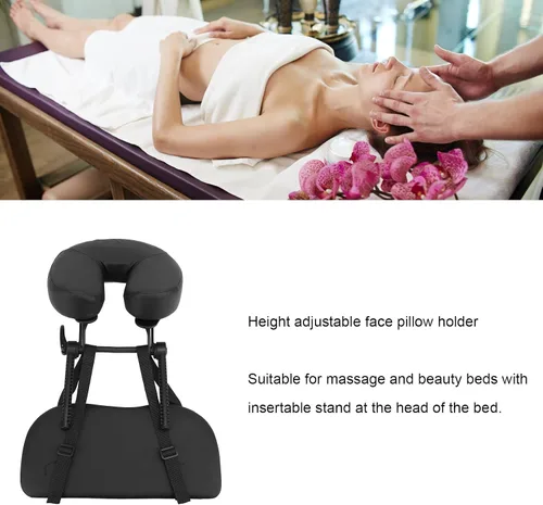 Miniatura 4 de Reposacabezas de masaje para cama, almohada de masaje para la cara, almohada de masaje boca abajo, ajustable y plegable, almohada de cuna facial