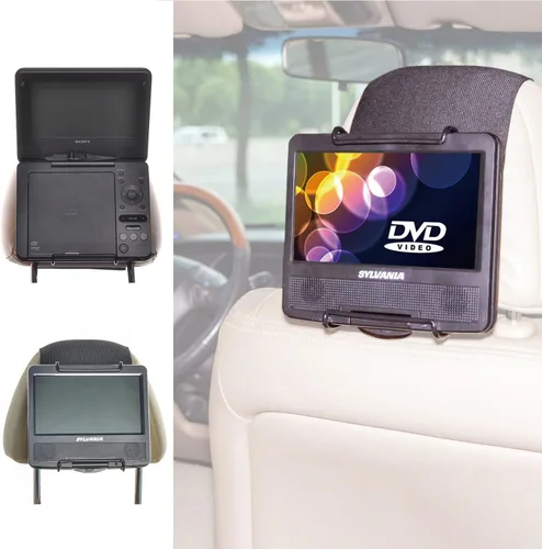 Miniatura 2 de TFY Soporte universal para reposacabezas de coche para reproductor de DVD portátil