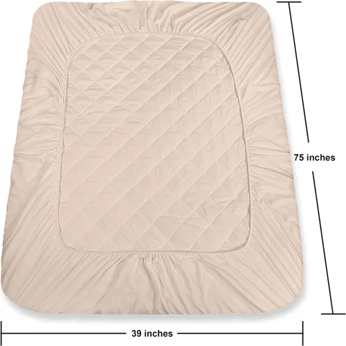 Miniatura 4 de Utopia Bedding - Cubrecolchón acolchado y ajustado, tamaño individual, protector y cubierta de colchón elástico con bolsillo profundo que se estira