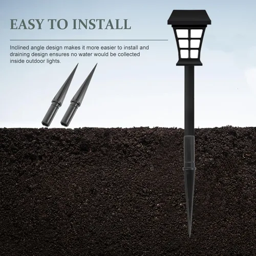 Miniatura 3 de Uonlytech Estaca de lámpara de jardín, 10 piezas, estacas de repuesto de luz solar, estacas de plástico para luces solares al aire libre, duraderas