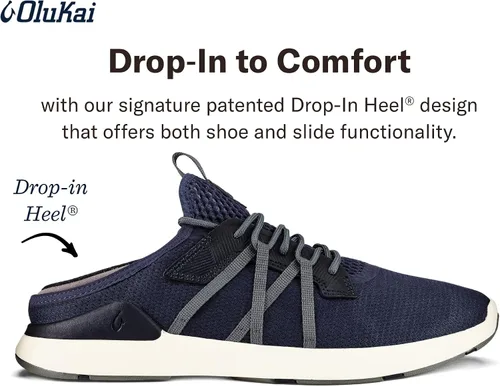 Miniatura 3 de OLUKAI Mio Li - Zapatos deportivos para hombre, malla ligera y transpirable, suela de goma de ajuste cómodo y agarre húmedo, Eyestays de cuero
