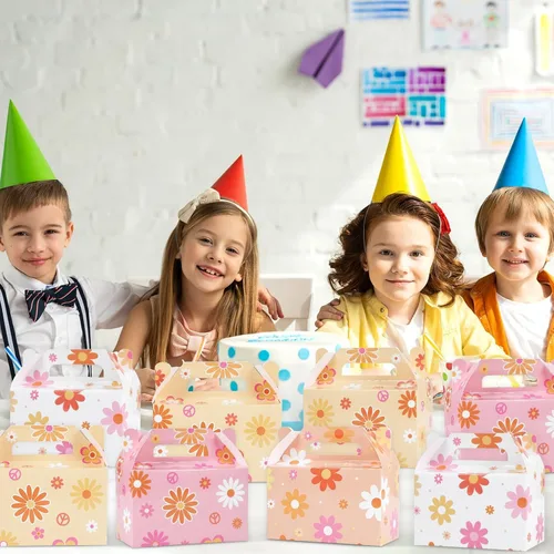 Miniatura 6 de 12 cajas de regalo de flores de margarita, suministros de fiesta, margaritas hippie, regalos de fiesta, cajas de regalo para niñas, cumpleaños, baby