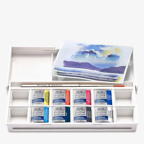Miniatura 8 de Winsor & Newton 390639 - Cotman Field - Juego de 12 medias pastillas de acuarela