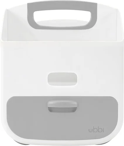 Miniatura 4 de Estación para cambiar pañales portátil Ubbi con caja organizadora de almacenamiento para pañales, cambiador y dispensador de toallitas de bebé