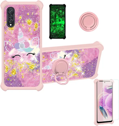 Miniatura 7 de jioeuinly JSF-DJS - Funda compatible con Nothing Phone 2a con protector de pantalla de vidrio templado, policarbonato duro + silicona suave, soporte