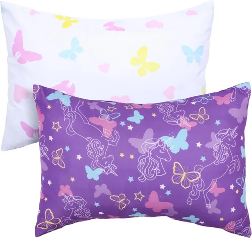 Miniatura 9 de Fundas de almohada para niños pequeños, paquete de 2 fundas de almohada que se adaptan a almohadas de 13 x 18 o 12 x 16 pulgadas, funda de almohada