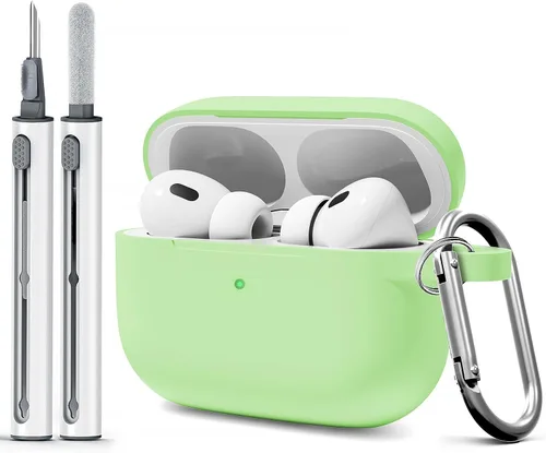 Miniatura 14 de Funda para AirPods Pro con kit de limpieza, funda de silicona suave para Apple AirPod Pro de 1ª/2ª generación, accesorios de funda AirPods Pro/Pro 2