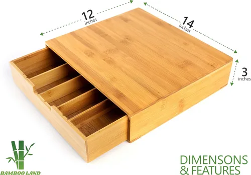 Miniatura 2 de Soporte para tazas K de bambú, 4 divisores ajustables, almacenamiento de cápsulas de 36 K, cajón de cápsulas de café, soporte para cápsulas de café