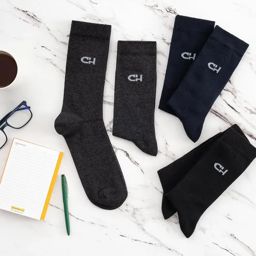Miniatura 3 de Calcetines de vestir de algodón turco para hombre cómodos, elegantes, duraderos, ideales para trabajo y eventos, opciones multicolor disponibles