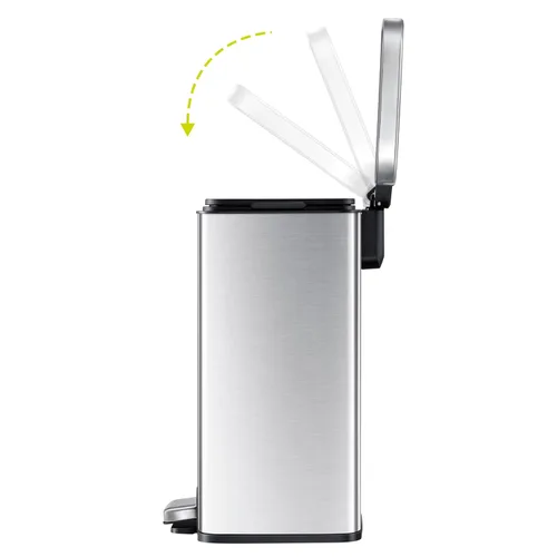 Miniatura 4 de EKO Madison - Basurero de acero inoxidable cepillado de 3.2 galones/12 litros para baño, cubo de basura o cubo de reciclaje, forro