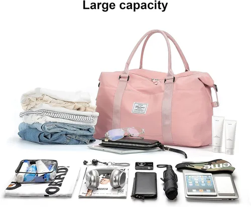 Miniatura 2 de HYC00 Bolsa de viaje para gimnasio bolsa de hombro para fin de semana para mujer