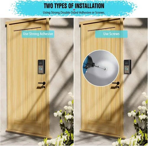 Miniatura 5 de Soporte para timbre de puerta sin taladrar para timbre de video con batería de anillo 2/3/4/(versión 2020)/(versión 2024)/Plus/Pro, soporte