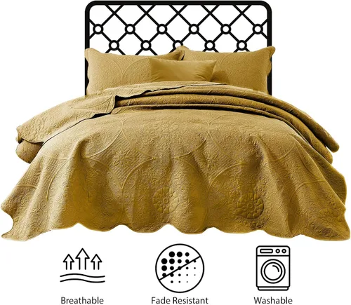 Miniatura 342 de MOONLIGHT20015 Juego de colchas individuales (68" x 86") – Paquete a granel de 10 al por mayor para hoteles, dormitorios de invitados y Airbnbs