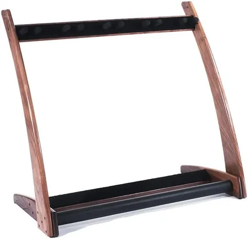 Miniatura 5 de Ruach GR-2 Curve - Soporte personalizable para guitarras y estuches, color nogal