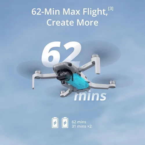 Miniatura 5 de DJI Mini - Combo de dron con cámara 4K, dron con cámara 4K UHD para adultos, menos de 249 g, estabilización de cardán de 3 ejes, transmisión