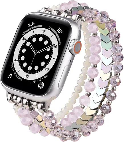 Miniatura 25 de MOFREE Pulsera de cuentas compatible con Apple Watch Band de 1.496 pulgadas, 1.575 pulgadas, 1.614 pulgadas, 1.654 pulgadas, 1.732 pulgadas, 1.772