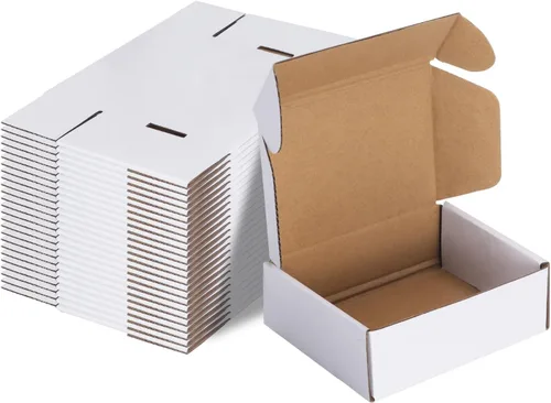 Miniatura 13 de MEBRUDY Cajas de envío de 4 x 4 x 2 pulgadas, paquete de 100 unidades, pequeñas cajas de cartón corrugado para enviar por correo, embalaje de Marrón