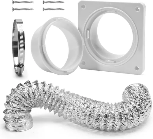 Miniatura 10 de Kit de Conector de Manguera de Ventilación para Secadora VIWINVELA - Placa de Pared para Ventilación de Secadora - Conector de Conducto de Secadora