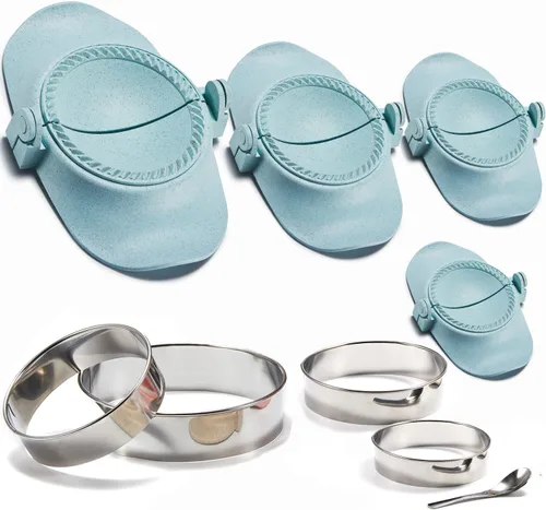 Miniatura 13 de Prensa para Hacer Empanadas de 6 Pulgadas, Juego Extra Grande de Fabricante de Dumplings con Cortador de Masa, Juego de Moldes para Dumplings