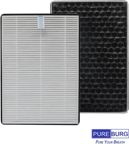 Miniatura 4 de PUREBURG Filtro de repuesto compatible con NUWAVE Oxypure 47401 47402 47404 purificador de aire portátil, parte H5P3, paquete de 2 (4 filtros) H13