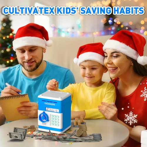 Miniatura 3 de JUNEU Hucha para niños, juguetes para niños de 3, 4, 5, 6, 7, 8 años, alcancía electrónica para ahorrar dinero para niños, mini alcancía