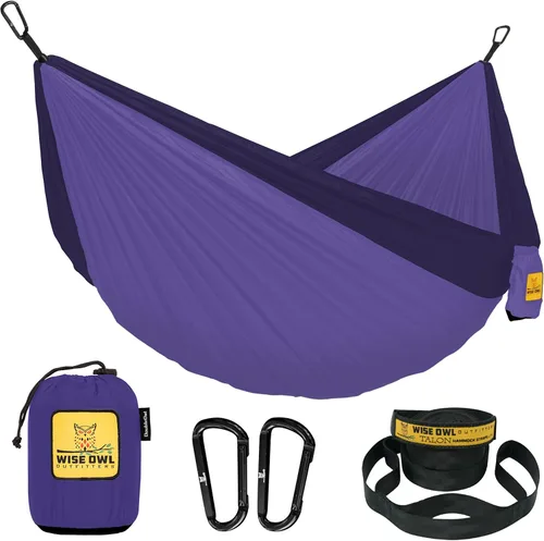 Miniatura 22 de Wise Owl Outfitters Hamaca de camping – Hamaca portátil de 500 libras con correas de árbol – viajes, mochileros, senderismo, equipo de campamento al