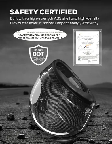 Miniatura 2 de XFMT DOT Casco de Motocicleta de Cara Completa Abatible para Calle Dirt Bike ATV Todoterreno con Visera Transparente para Hombres y Mujeres Adultos